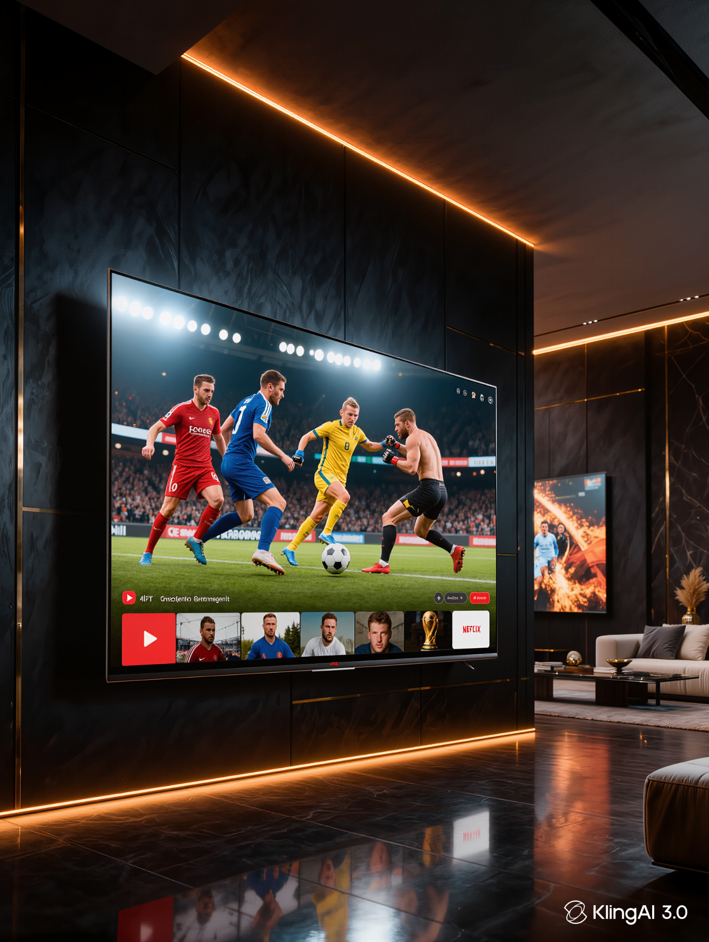 Premier League football match streaming in 4K via IPTV on a UK Smart TV