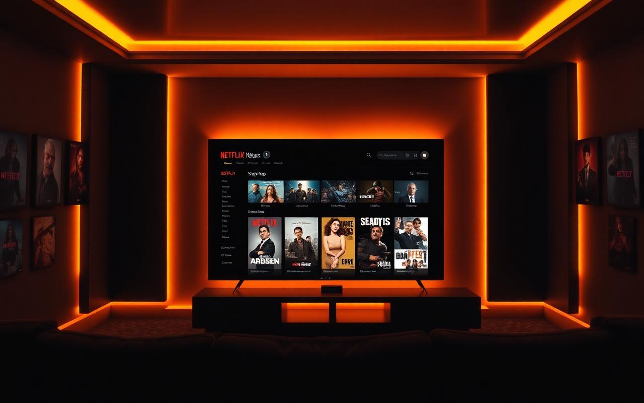 Netflix-style movies and series library on a premium 4K Smart TV